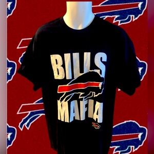 Buffalo Bills Mafia Fan NFL Navy Blue Men’s X-Large XL Logo Shirt NWT